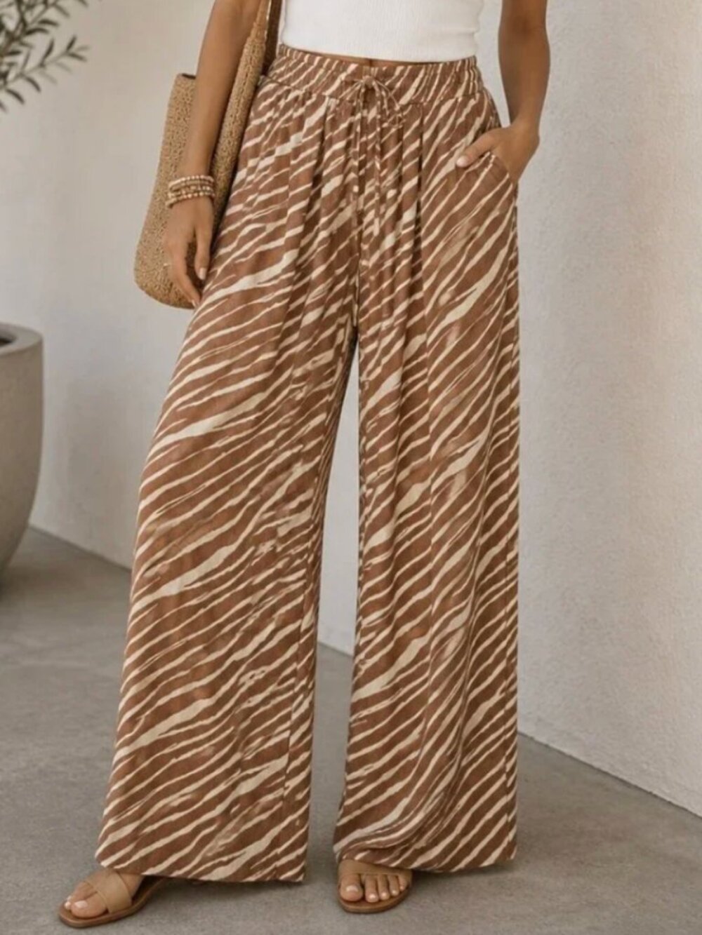 NWT Target Zebra Print Linen Pants